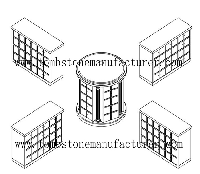 round & square coloumbariums design